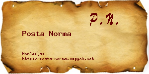 Posta Norma névjegykártya